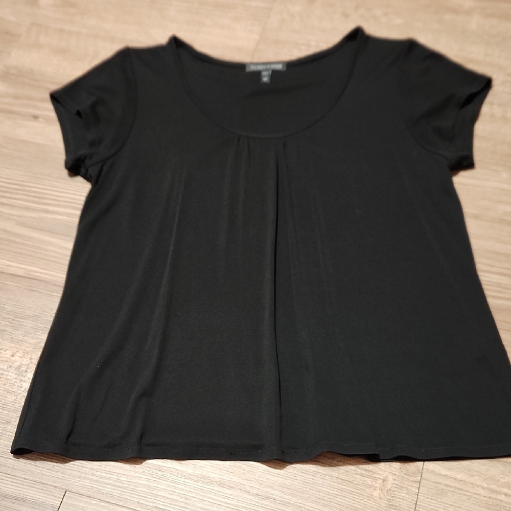 Eileen Fisher Black Short Sleeve Top